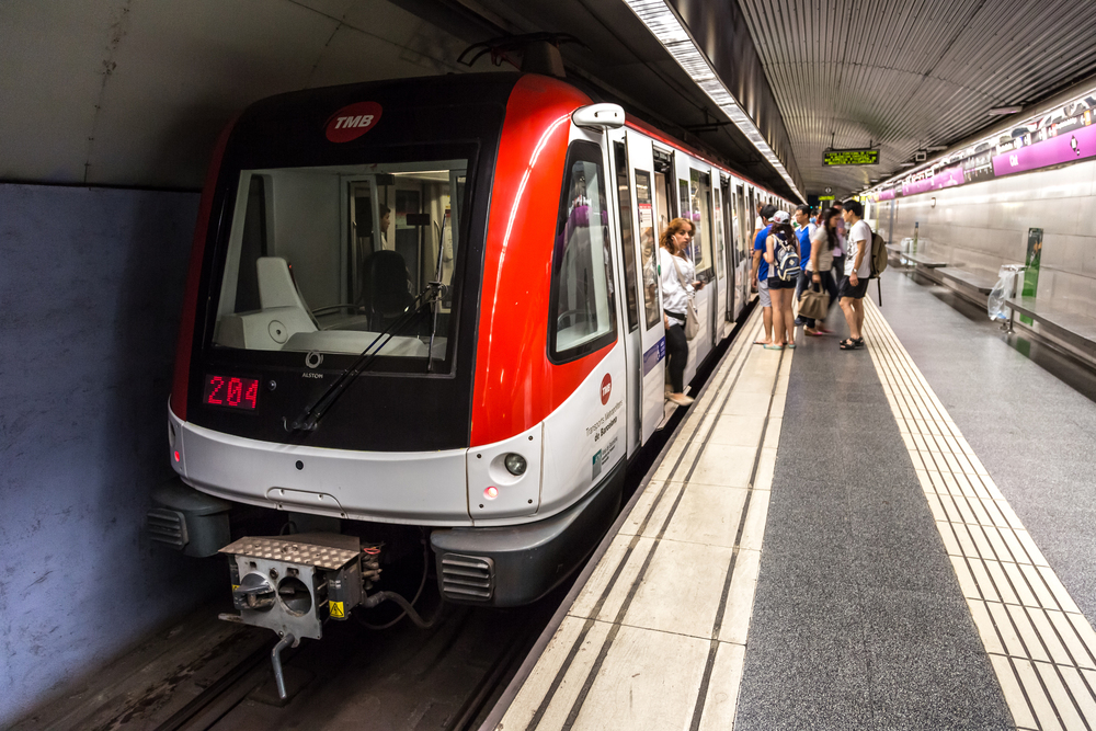 Metro station in Barcelona, Spain