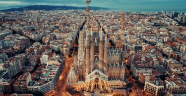 Sagrada Familia aerial view