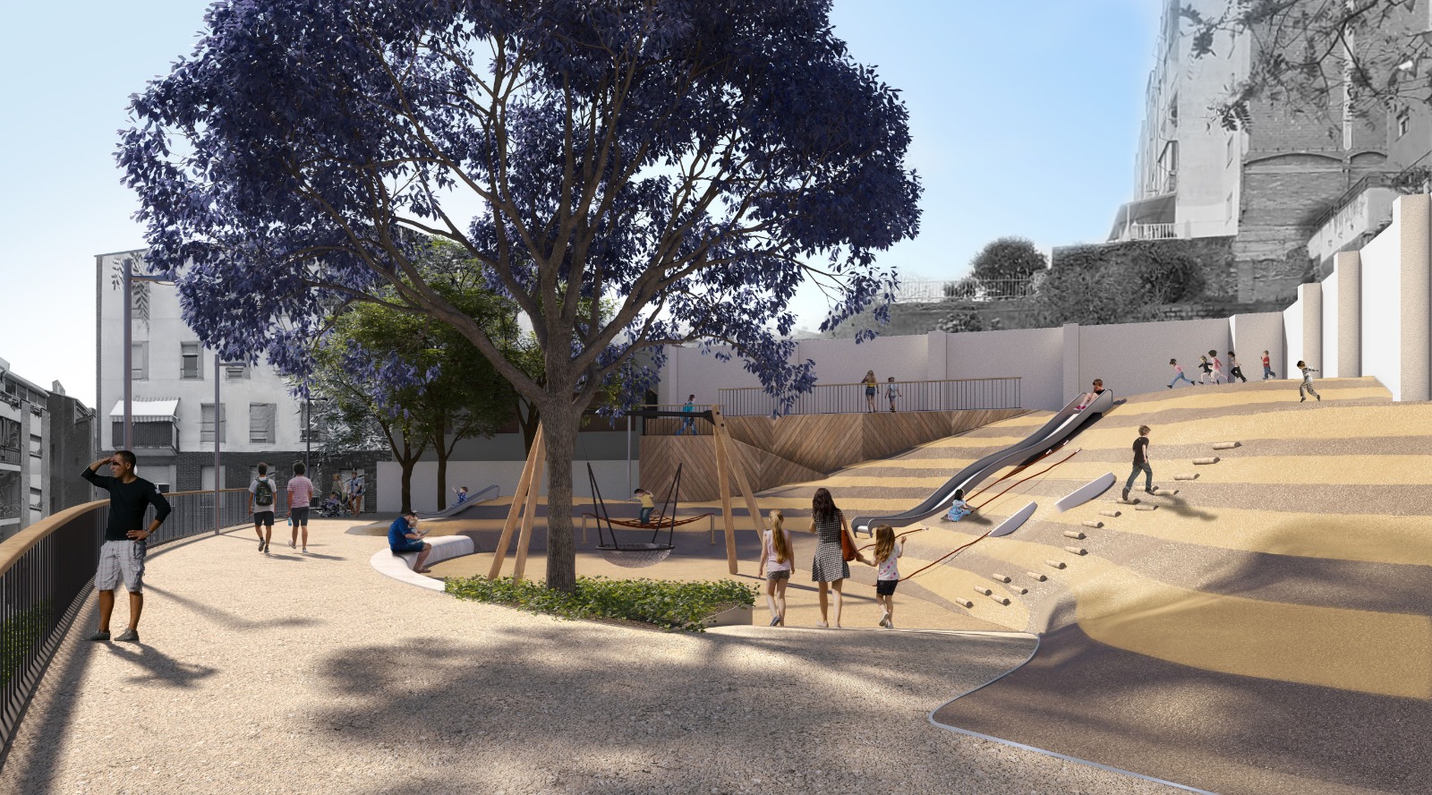 El Plan de Barrios del Carmel renueva los juegos infantiles y mejora la accesibilidad de los Jardines de Jaume Planas