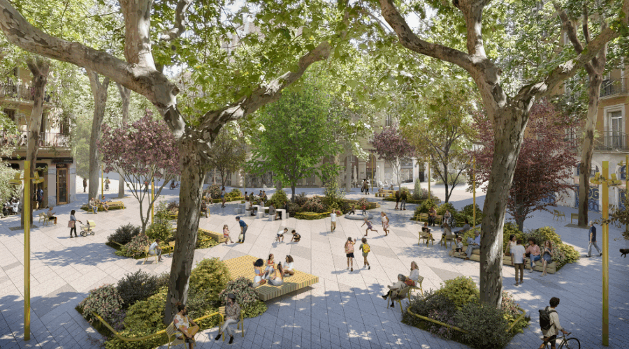 Barcelona consolida la pacificación de Sant Antoni con una urbanización definitiva verde y de calidad