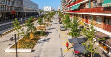 Terminan las obras del ámbito montaña del nuevo paseo en la Gran Via