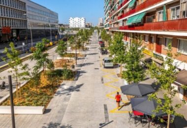 Terminan las obras del ámbito montaña del nuevo paseo en la Gran Via