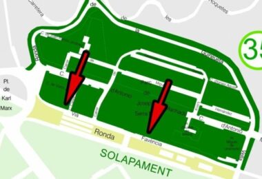 barrio de Canyelles se incorpora al AREA verde de aparcamiento para el vecindario