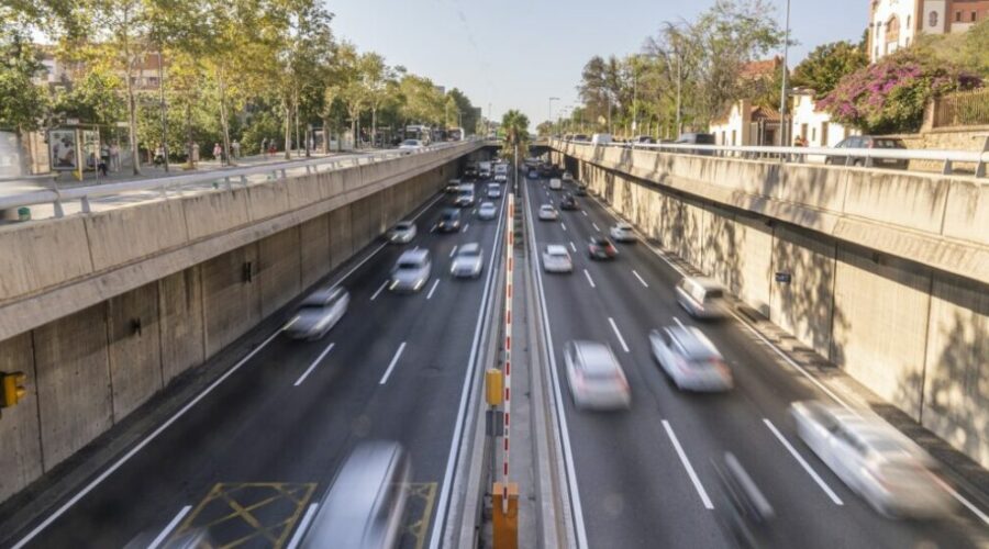 obras de la cobertura de la Ronda de Dalt
