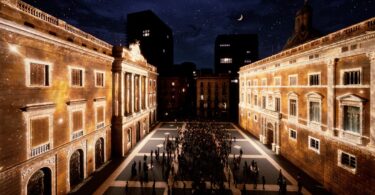 La plaza Sant Jaume se ilumina