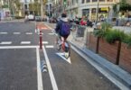 bici als Jardinets de Gràcia i al carrer de Mallorca
