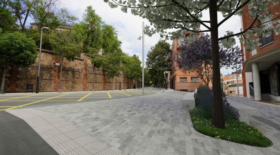 reforma de la plaza de Flandes en el Coll