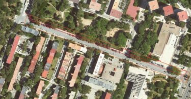 rampas mecánicas en la calle Poesia, en el barrio de Montbau