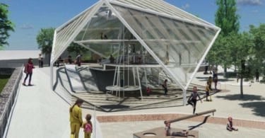 espacio jugable singular con forma de tortuga en la Trinitat Nova